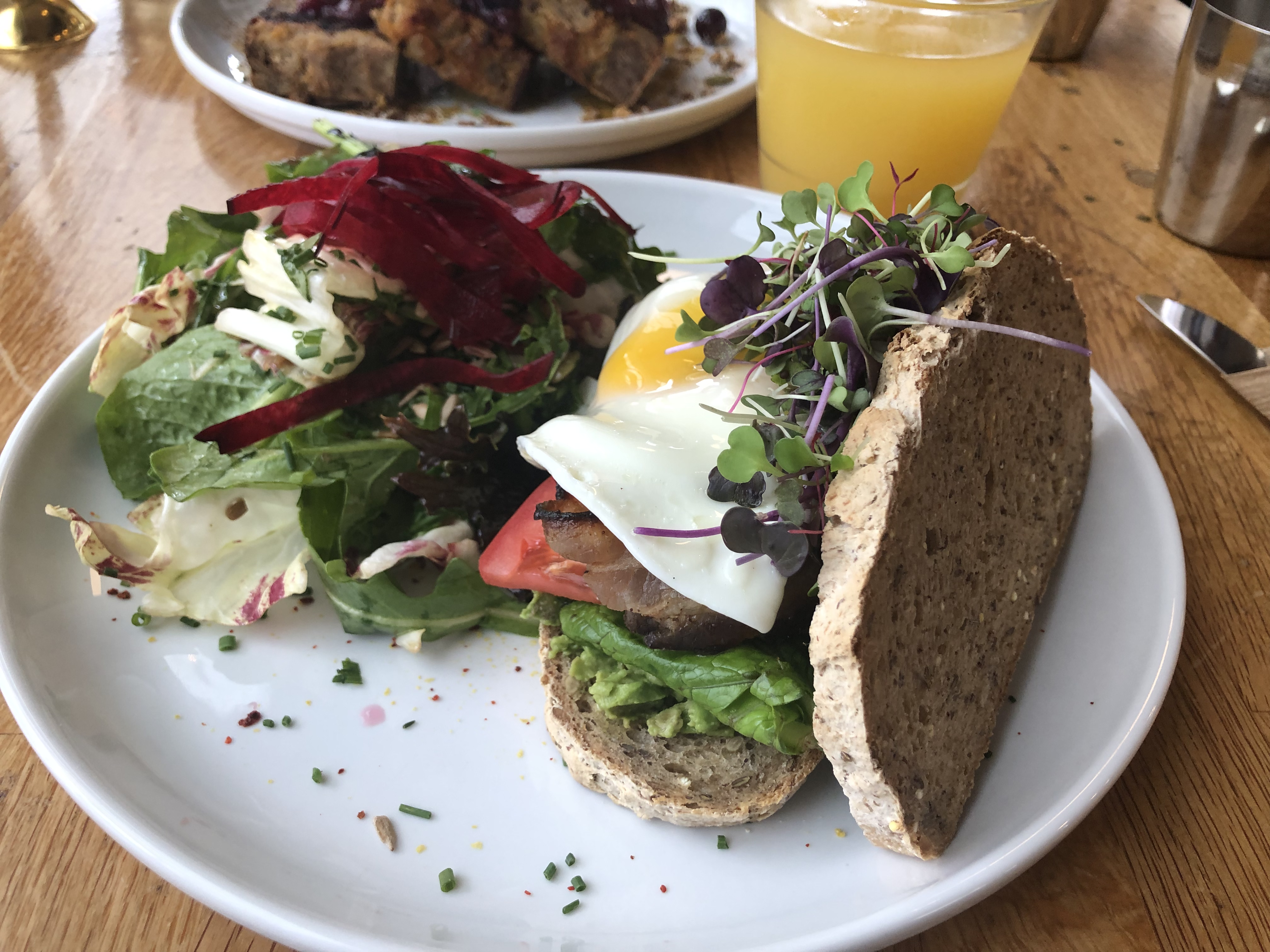 bastion pdx portland gluten free avocado toast with bacon